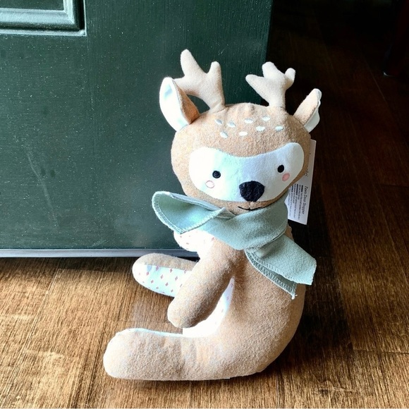 NEW Deer Stuffed Animal Weighted Doorstop Holiday Fawn Lifetime Brands Elements - Picture 1 of 8